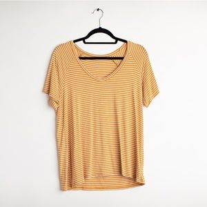 American Eagle striped v neck tee shirt